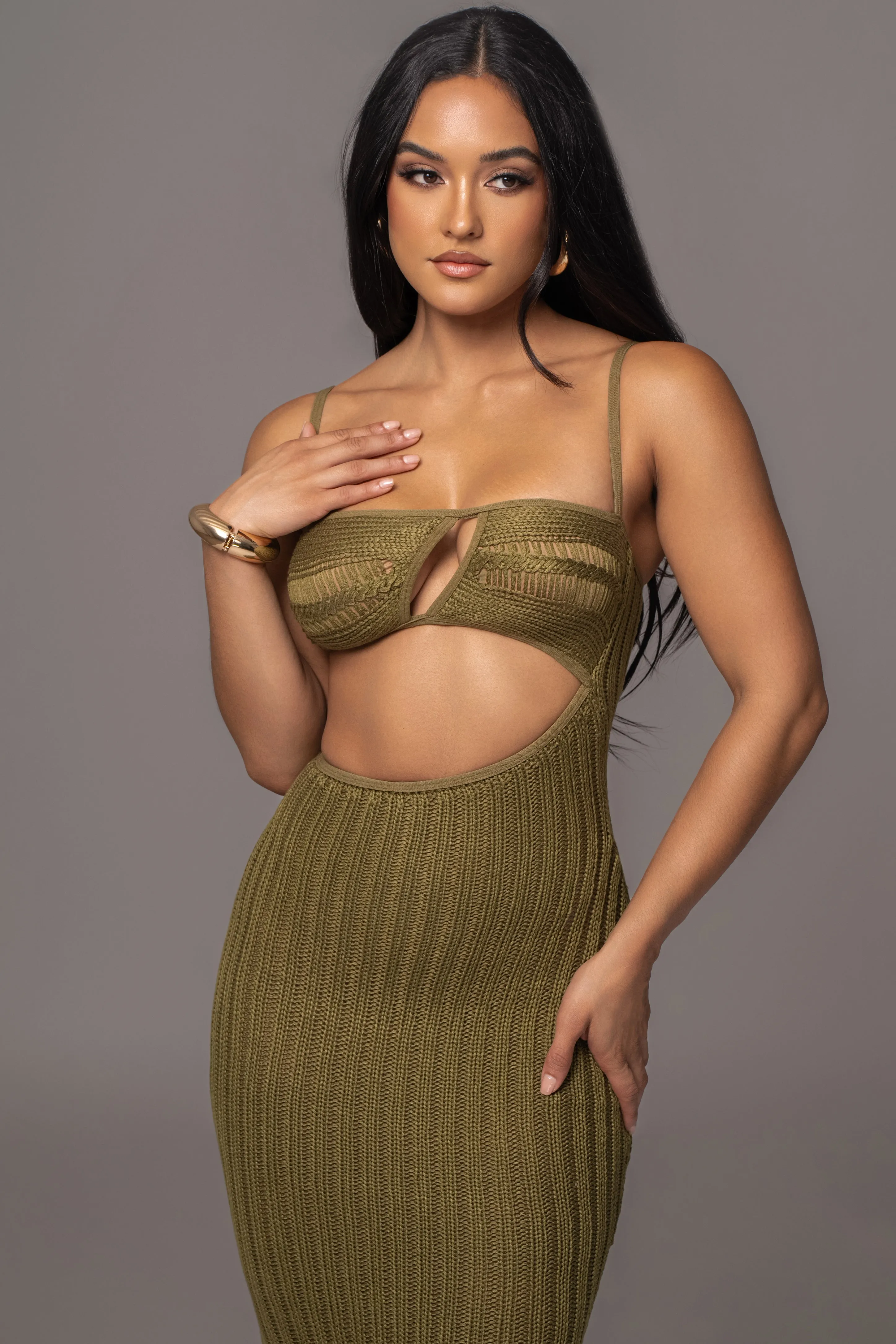 Olive Coastal Escape Dress sold by JLUXLABEL product image thumbnail 3