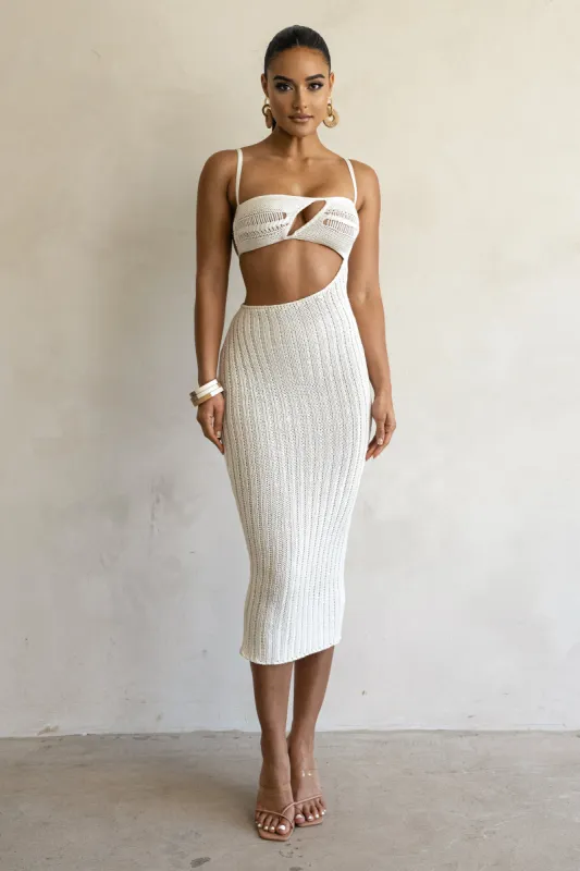 Off White Coastal Escape Dress sold by JLUXLABEL