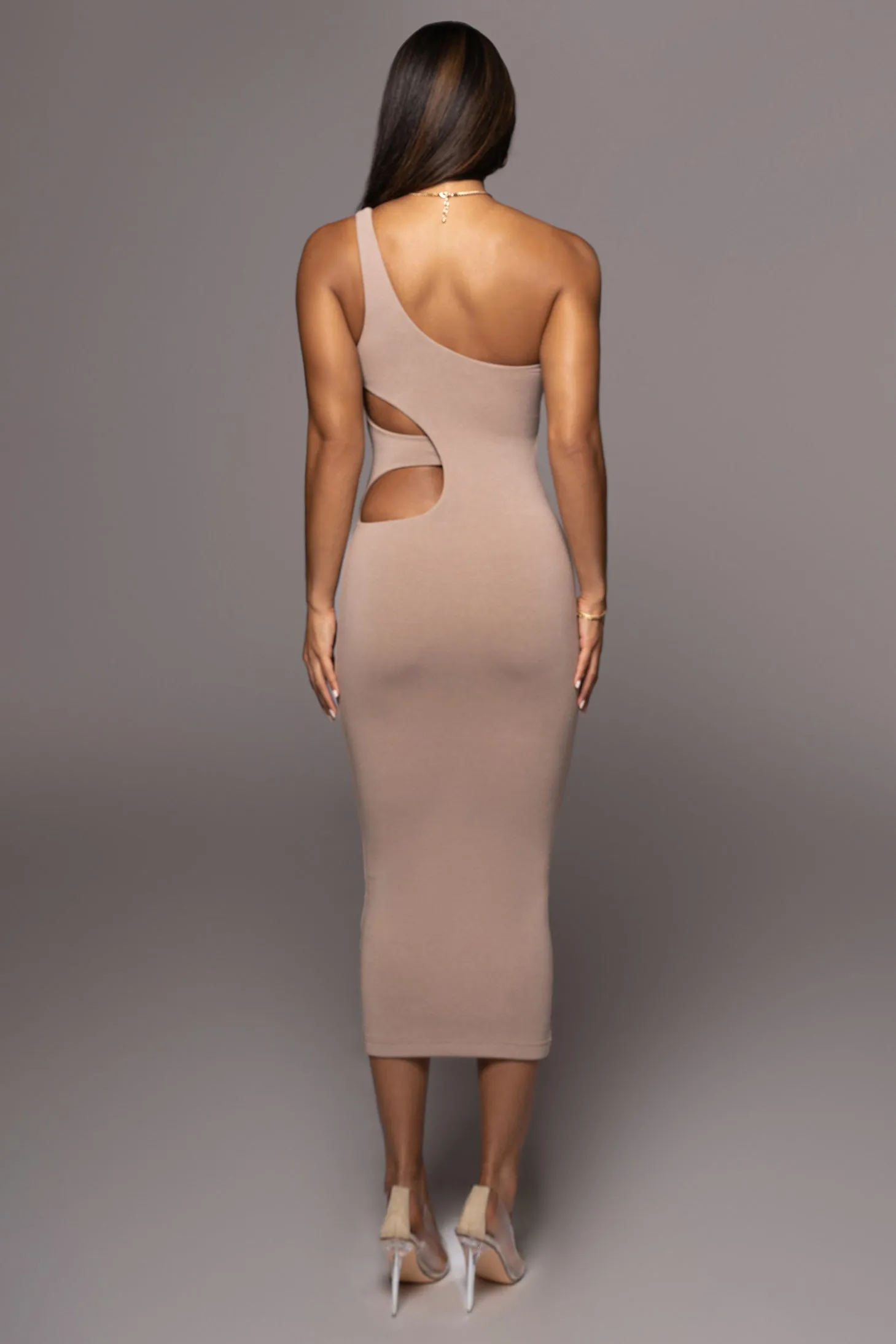 Beige Zuzanna Cutout Dress sold by JLUXLABEL product image thumbnail 2