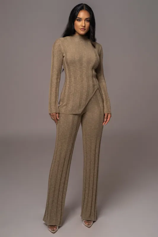 Olive Take A Chance Ribbed Pant Set sold by JLUXLABEL