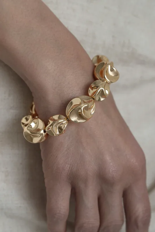 Gold Harmony Elastic Bracelet sold by JLUXLABEL