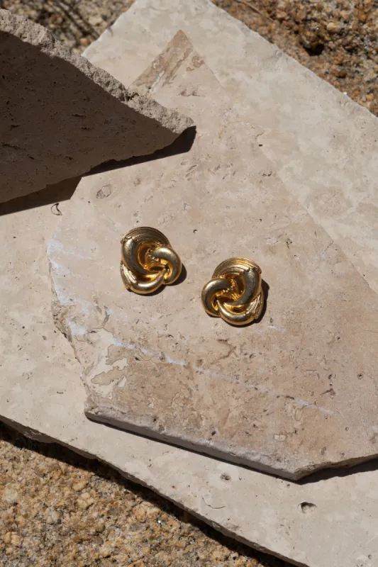 Gold Gabrie Earrings sold by JLUXLABEL