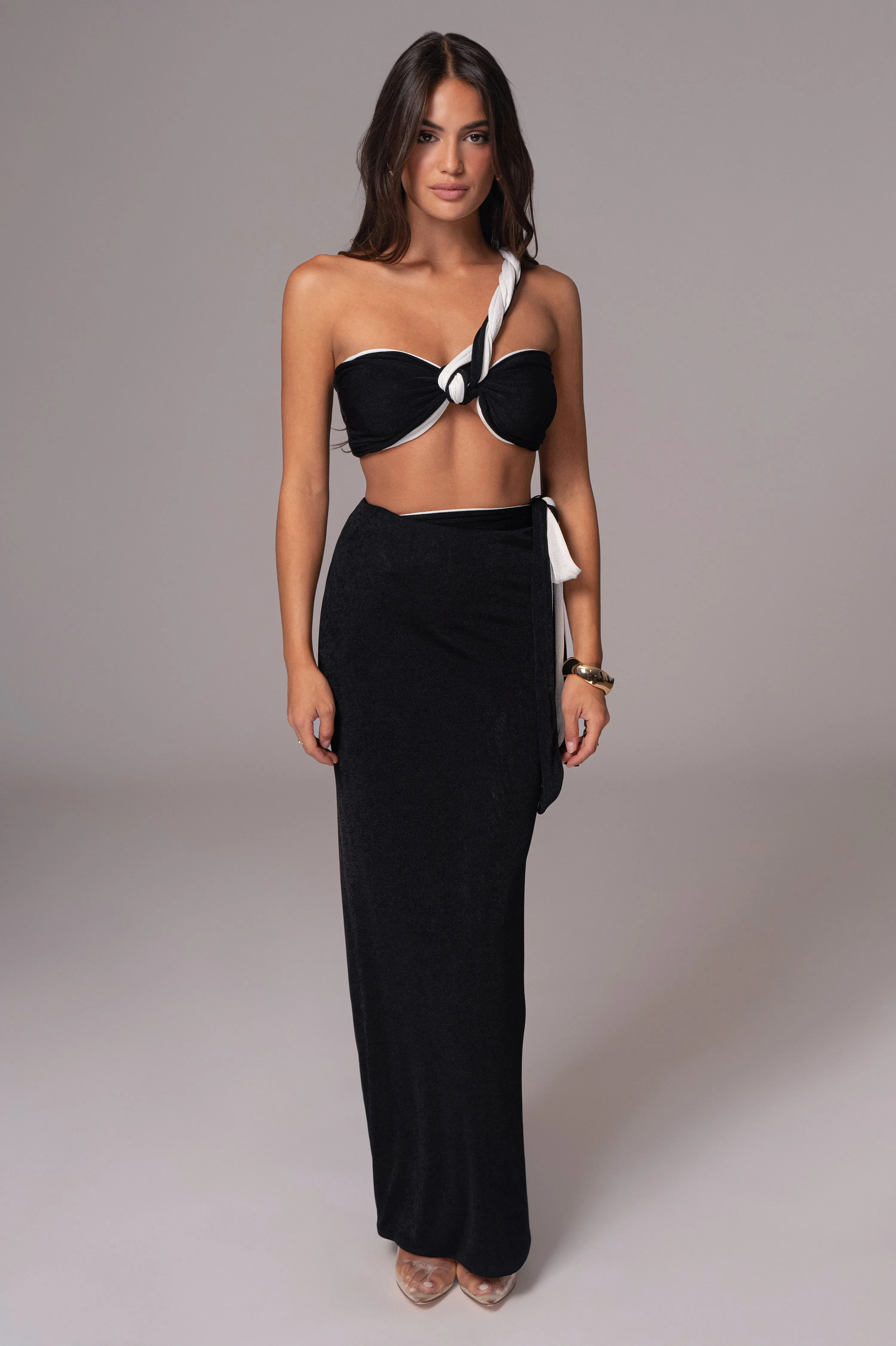 White/Black Venus Reversible Skirt Set sold by JLUXLABEL product image thumbnail 4