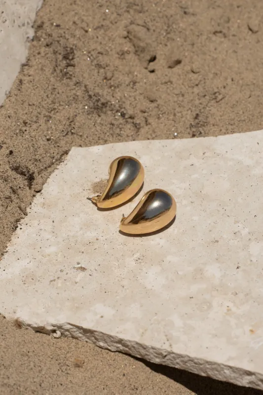 Gold Niki Earrings sold by JLUXLABEL