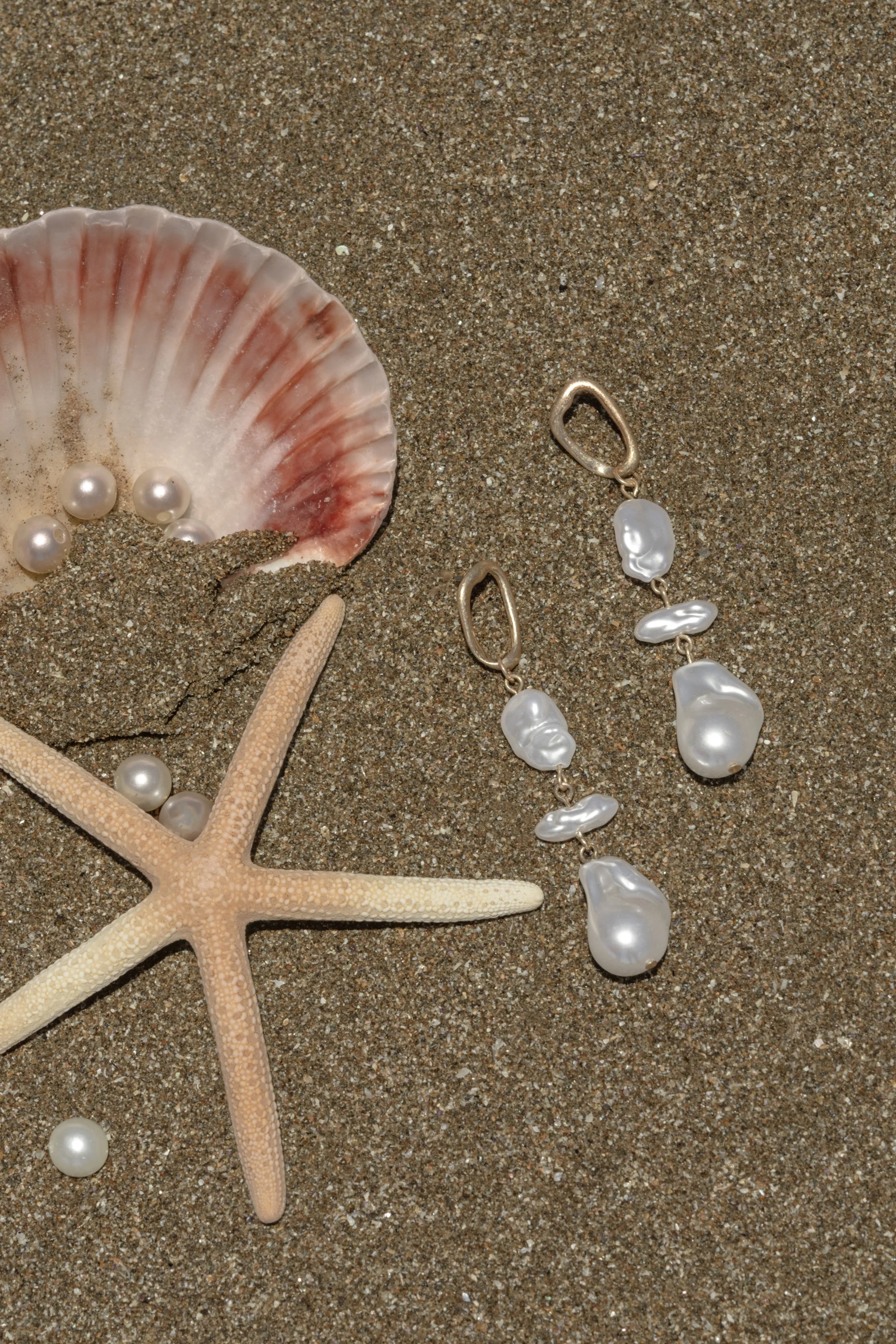 Gold At Sea Pearl Earrings sold by JLUXLABEL