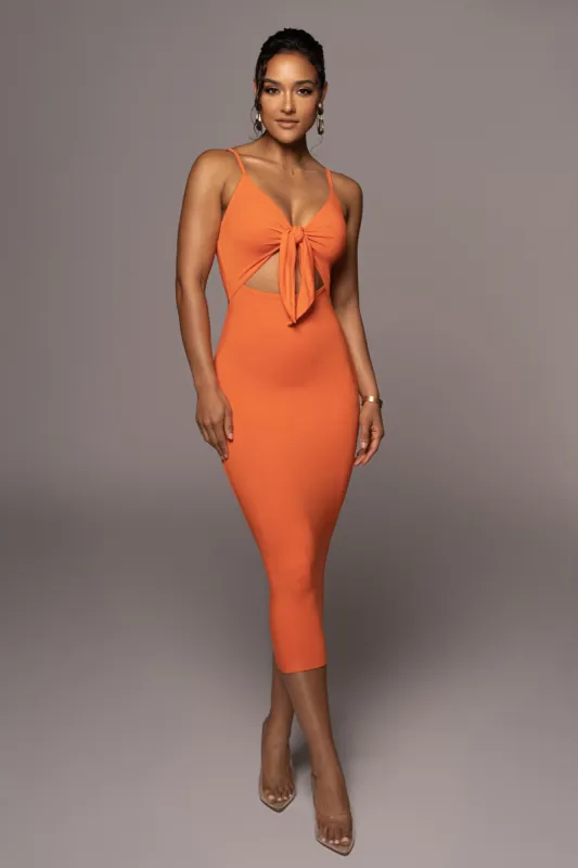 Tangerine Soulmate Cut Out Dress sold by JLUXLABEL