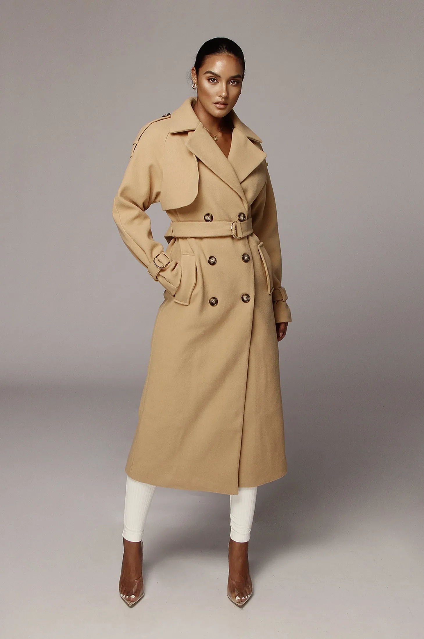 Camel Beverly Trench Coat sold by JLUXLABEL product image thumbnail 5