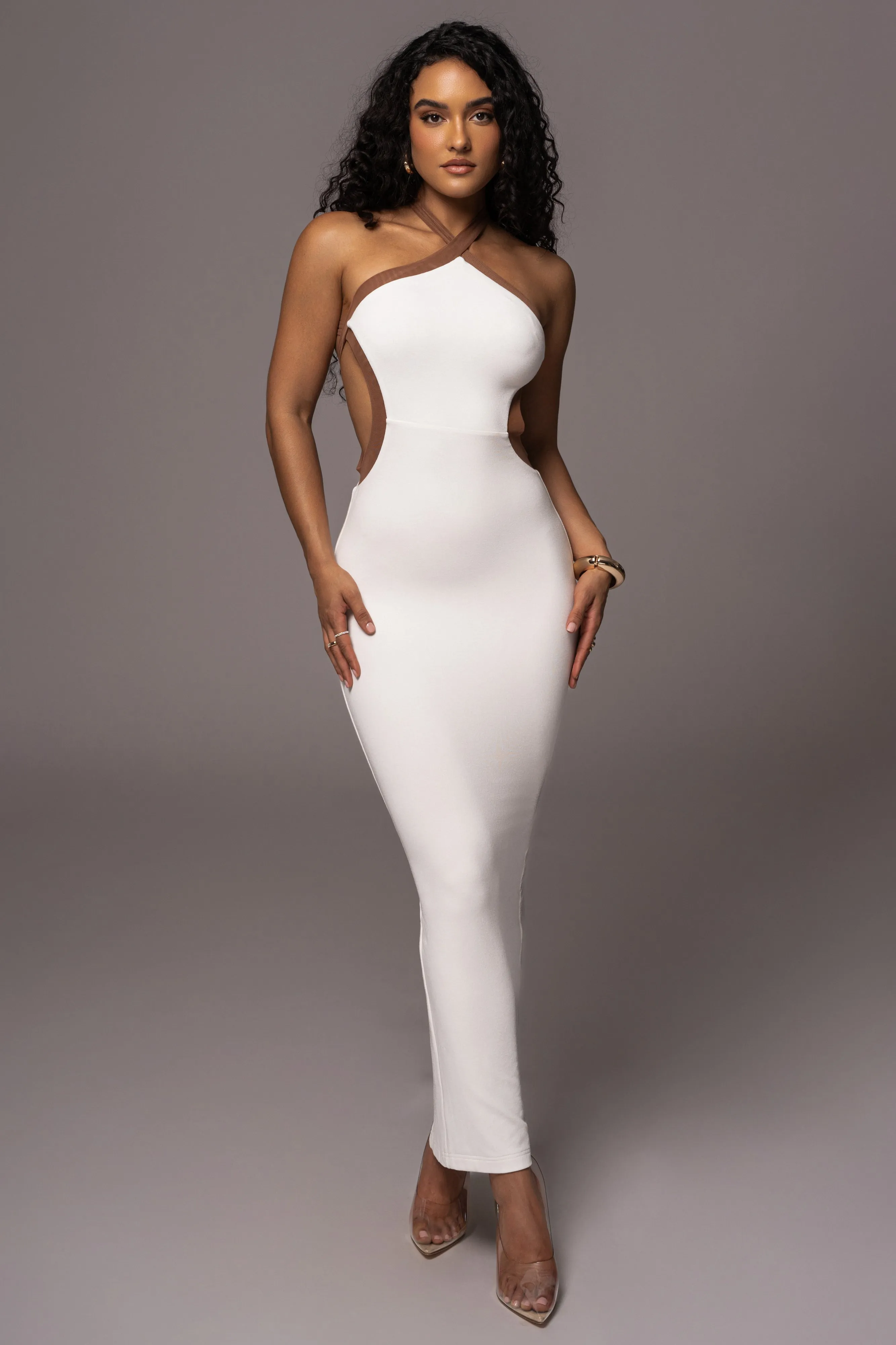 Ivory Nights In Milan Maxi Dress sold by JLUXLABEL