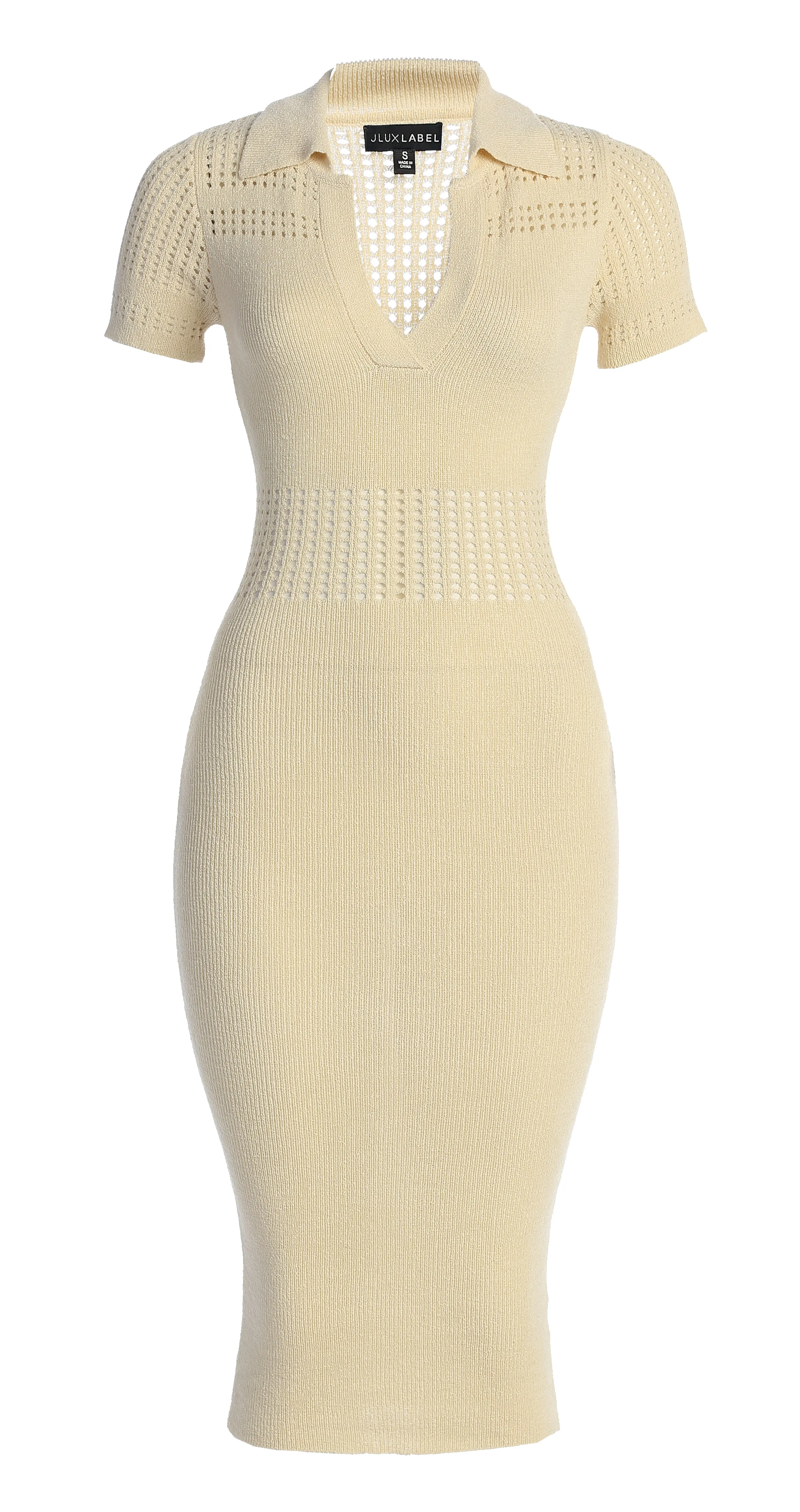 Buttercream Venice Collared Midi Dress sold by JLUXLABEL product image thumbnail 2