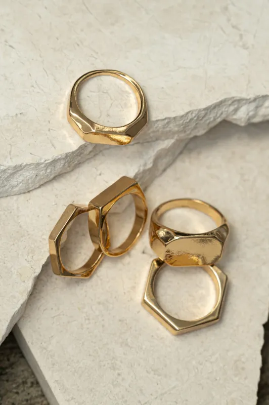 Gold Maysen Ring Set sold by JLUXLABEL