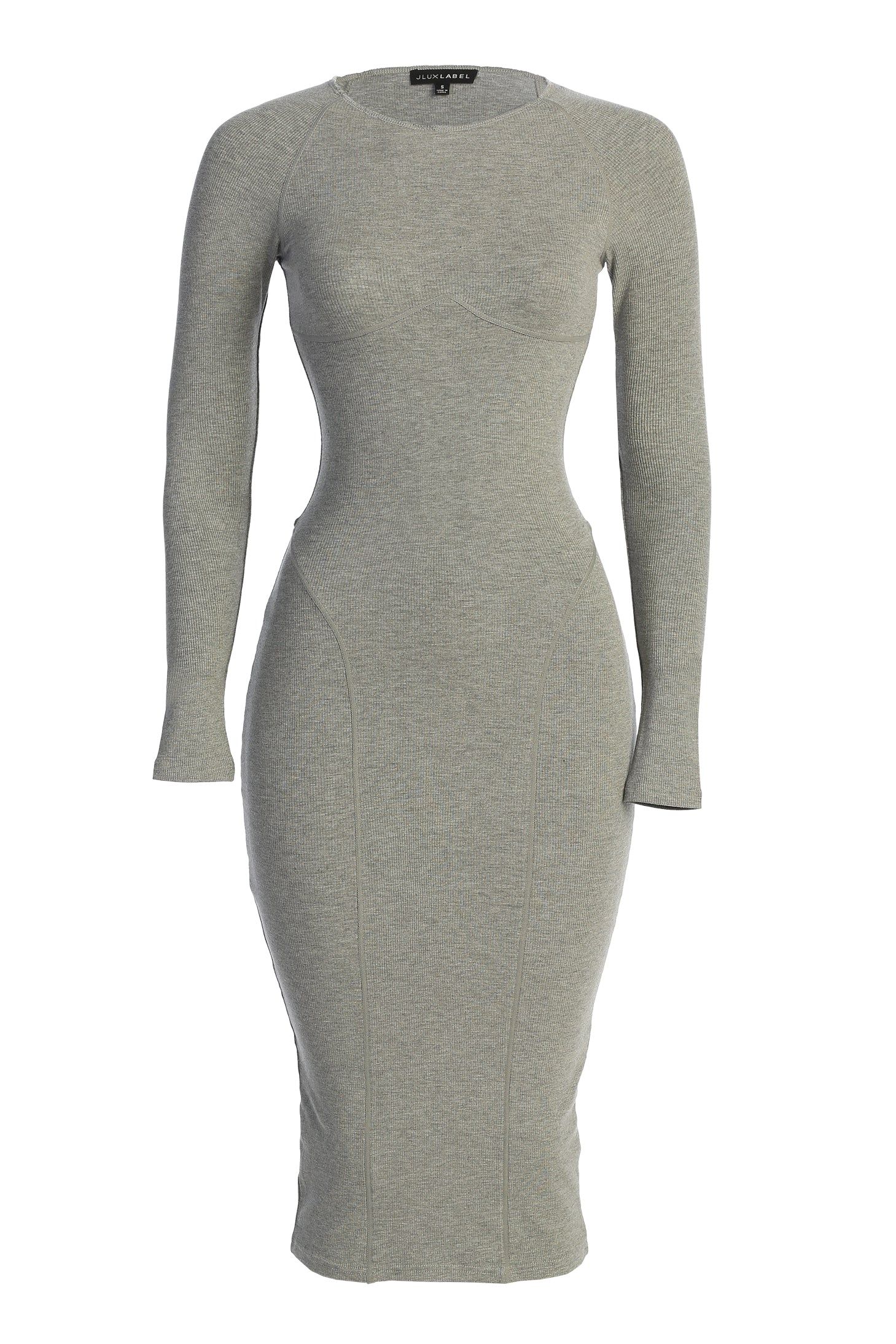 Grey High Expectations Midi Dress sold by JLUXLABEL product image thumbnail 3