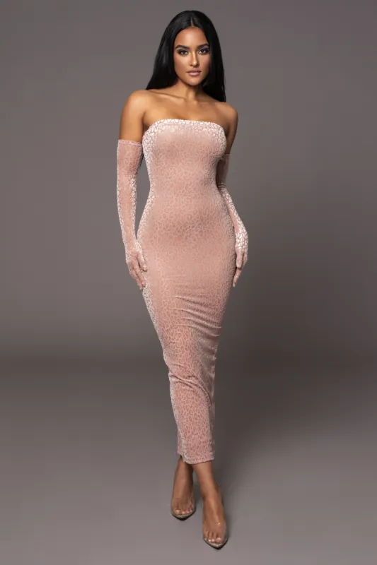 Blush Leopard Midnight Hour Maxi Dress made by JLUXLABEL