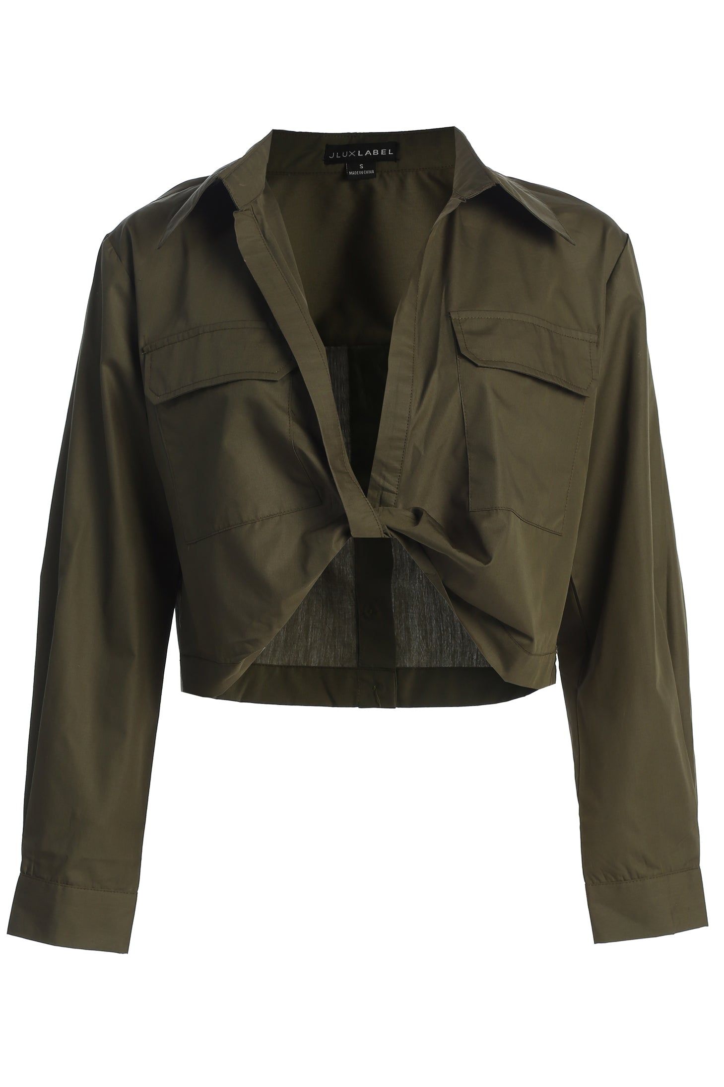 Olive Castella Twist Front Top sold by JLUXLABEL product image thumbnail 3