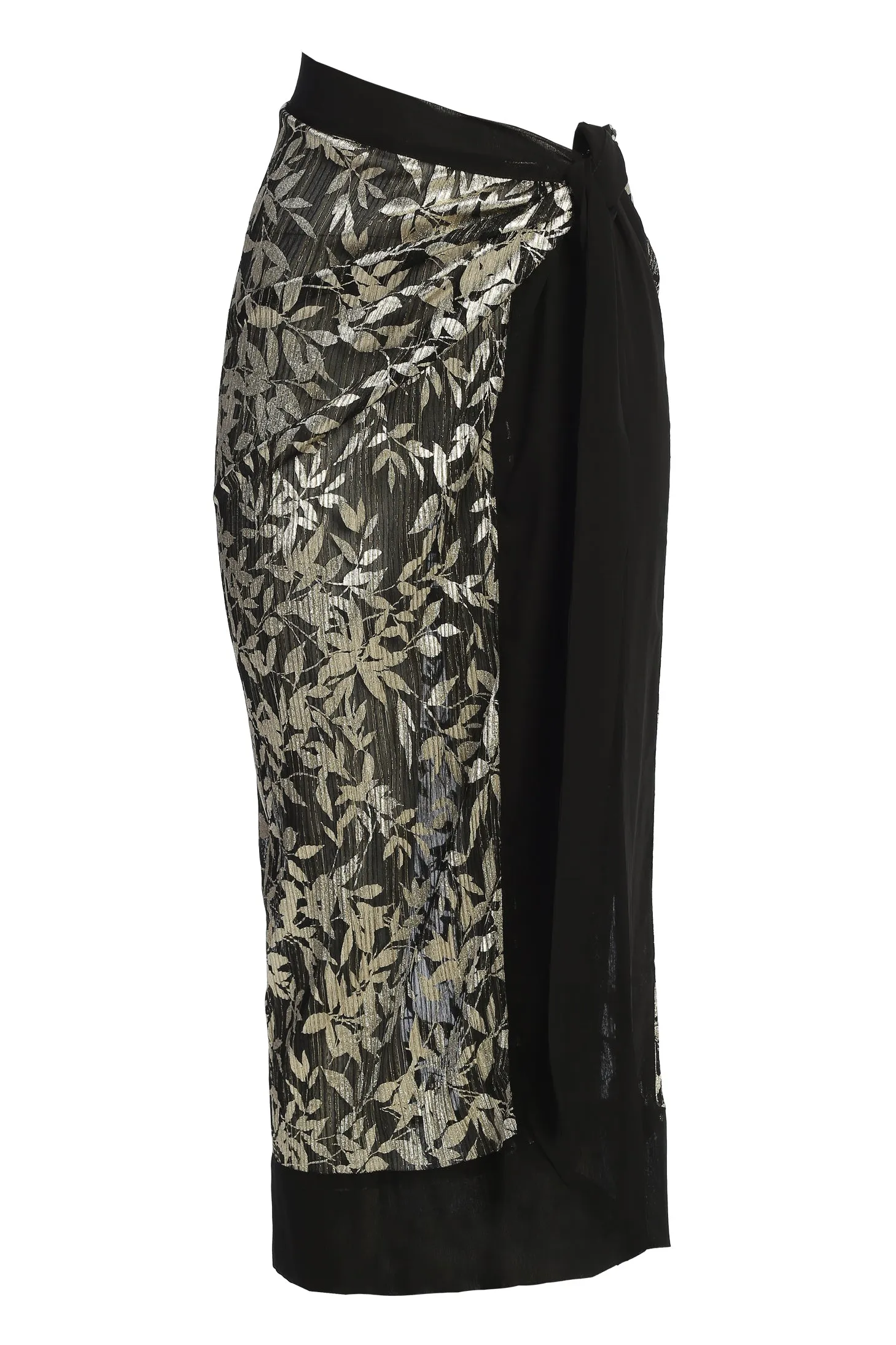 Black Positano Printed Sarong Skirt sold by JLUXLABEL product image thumbnail 2