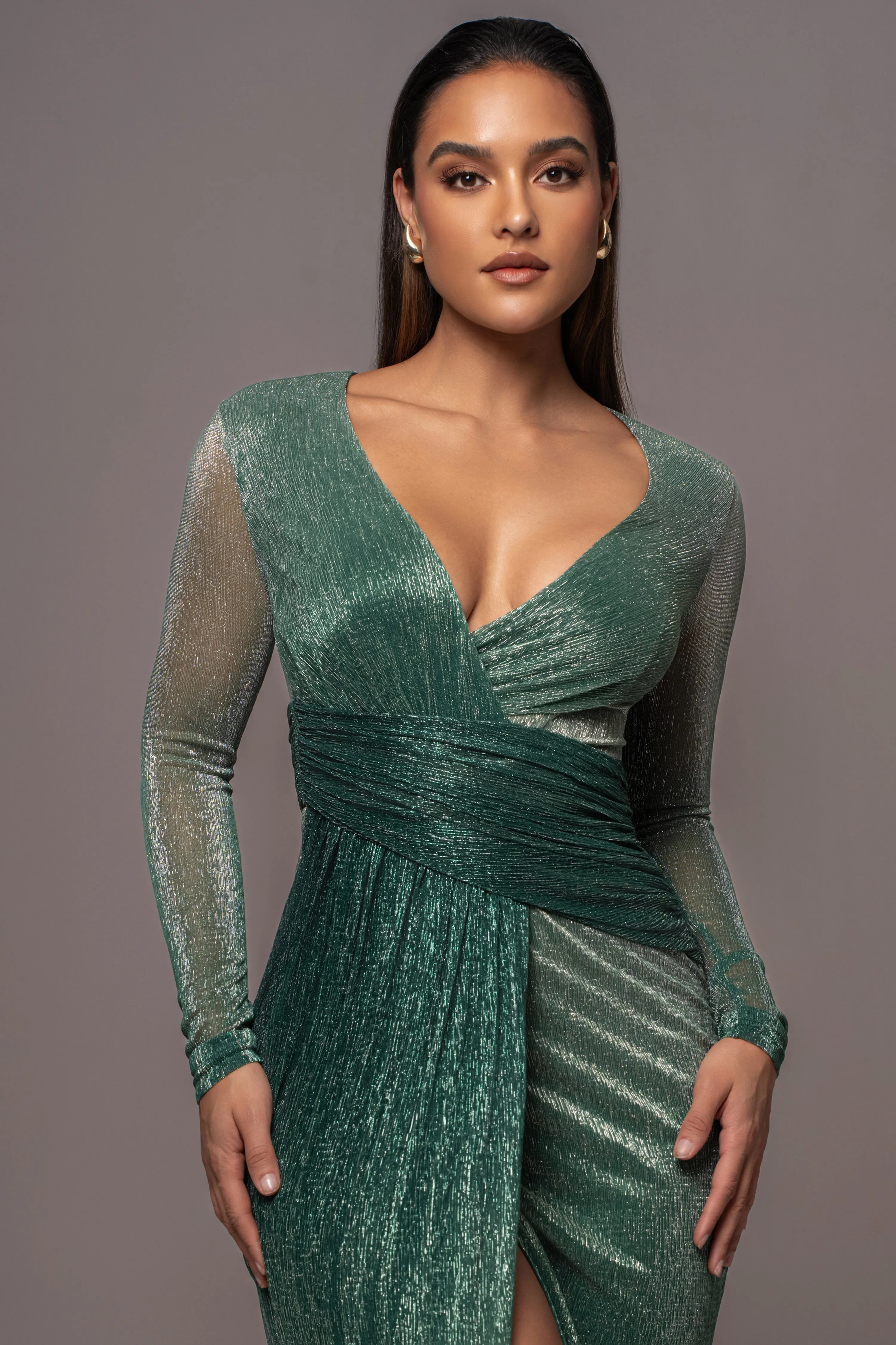 Green Karissa Plunge Maxi Dress sold by JLUXLABEL product image thumbnail 4