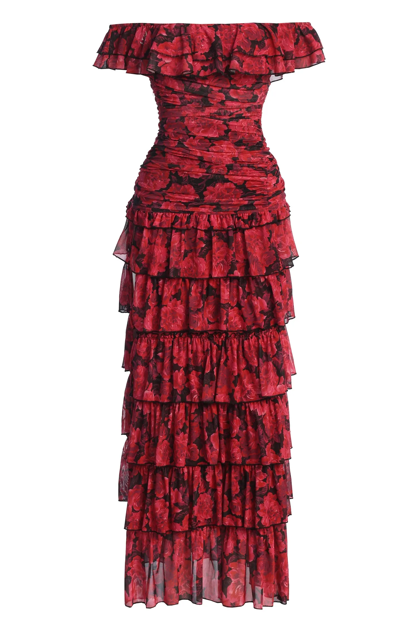 Pink Power Mesh Passion Tier Dress sold by JLUXLABEL product image thumbnail 2