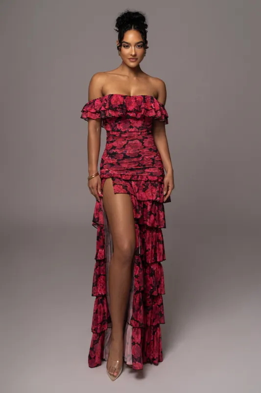 Pink Power Mesh Passion Tier Dress made by JLUXLABEL