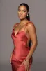 Red Irresistible Satin Maxi Dress sold by JLUXLABEL