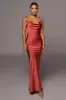 Red Irresistible Satin Maxi Dress sold by JLUXLABEL