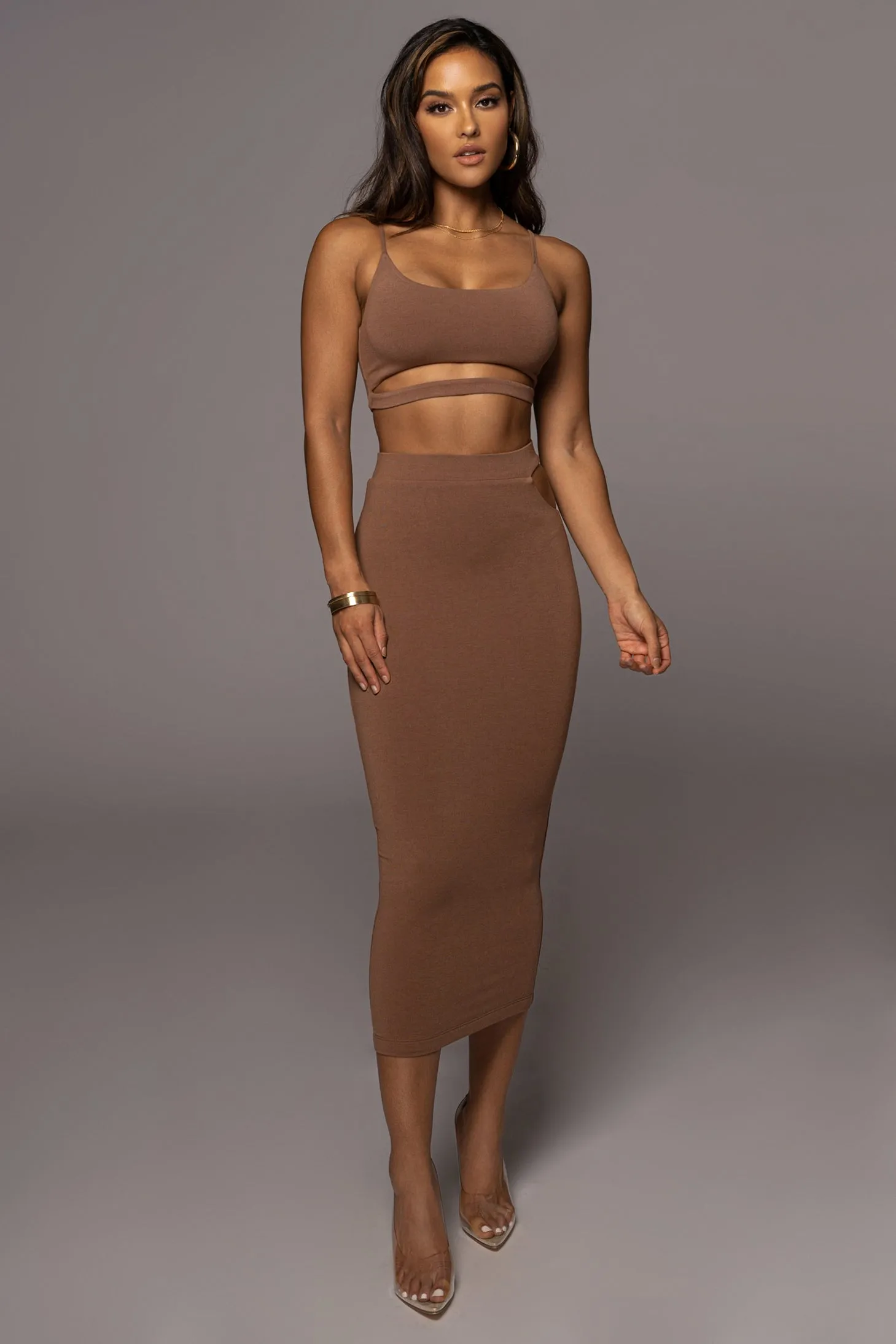 Pecan Eizelle Skirt Set sold by JLUXLABEL product image thumbnail 2