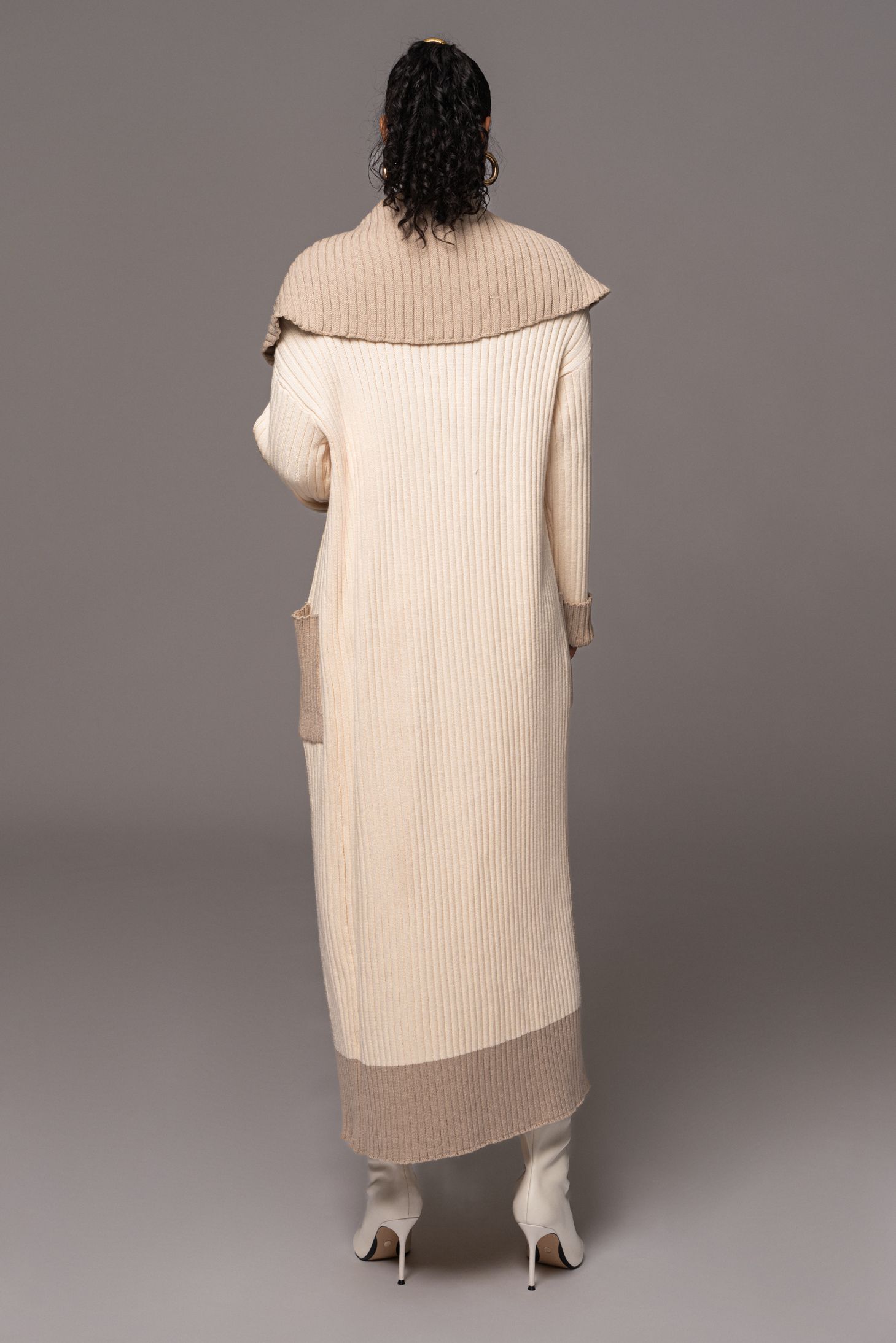 Ivory Carmela Rib Knit Cardigan sold by JLUXLABEL product image thumbnail 10