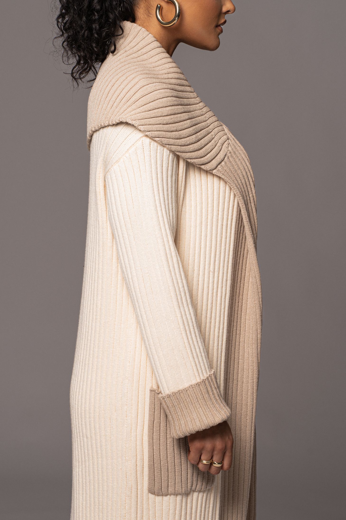 Ivory Carmela Rib Knit Cardigan sold by JLUXLABEL product image thumbnail 9