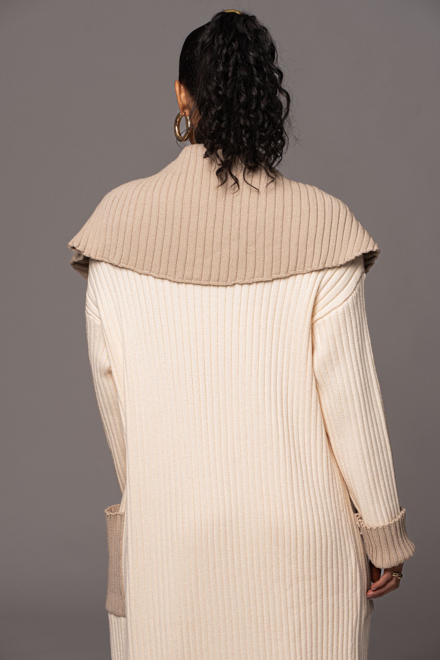 Ivory Carmela Rib Knit Cardigan sold by JLUXLABEL product image thumbnail 11