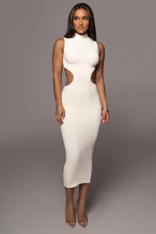 Ivory Til Sunrise Midi Dress sold by JLUXLABEL