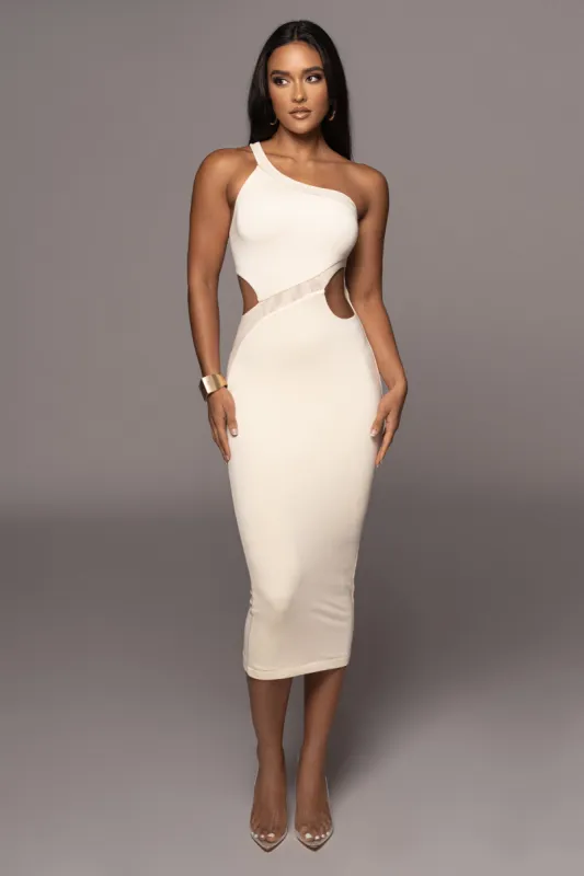 Buttercream Carina Cutout Slit Dress sold by JLUXLABEL