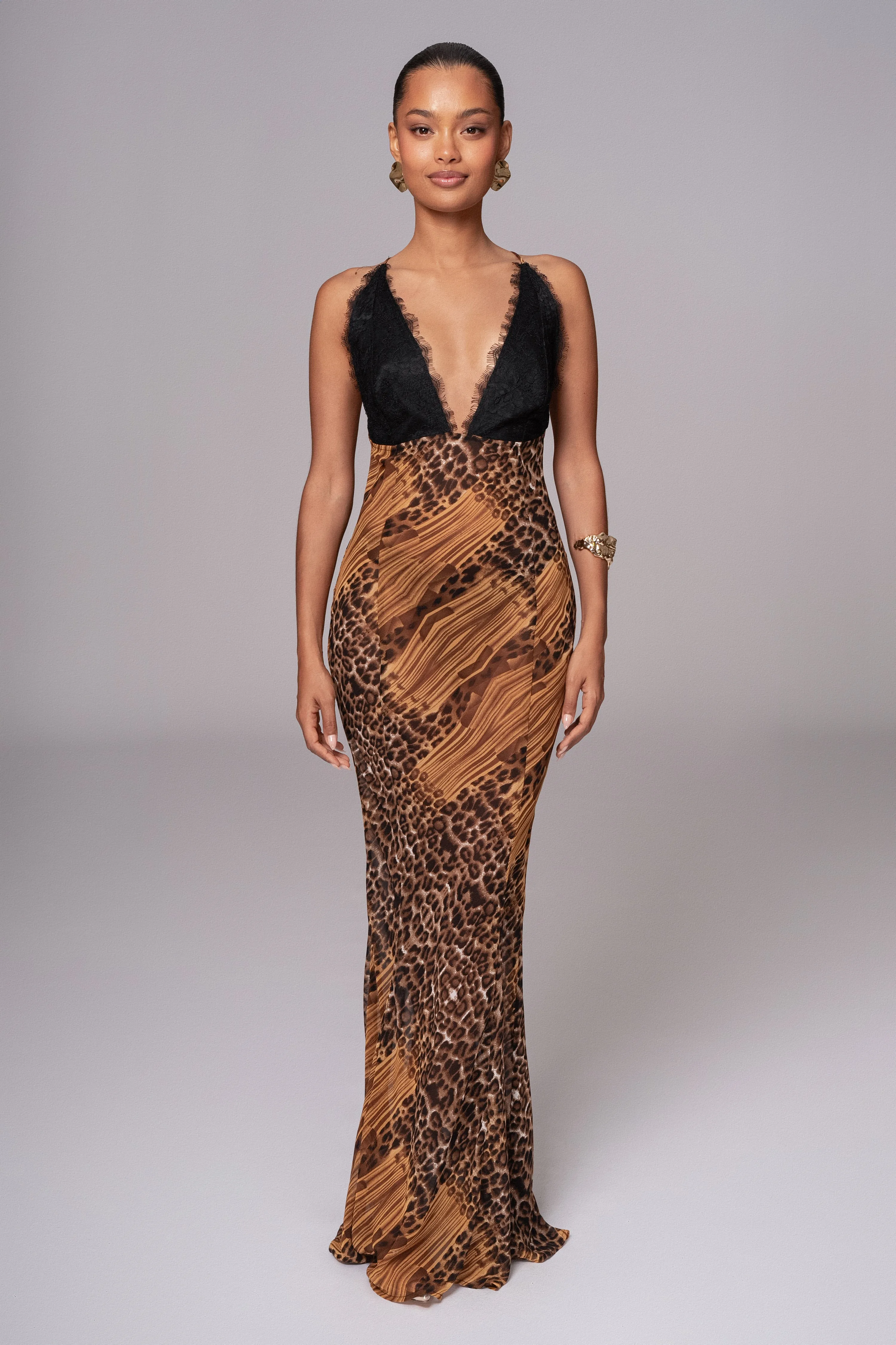 Leopard Print Keily Maxi Dress sold by JLUXLABEL product image thumbnail 5