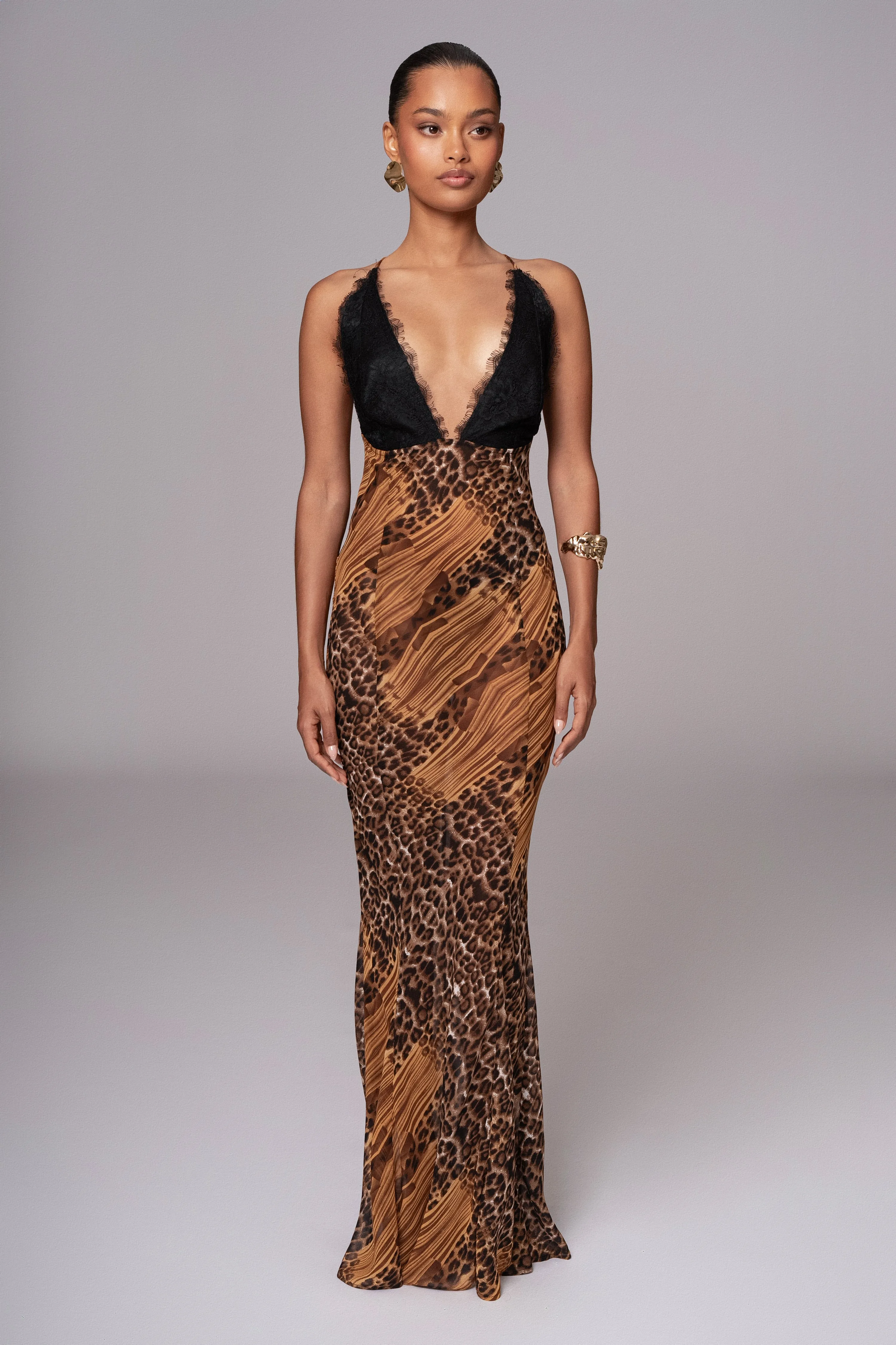 Leopard Print Keily Maxi Dress sold by JLUXLABEL product image thumbnail 3