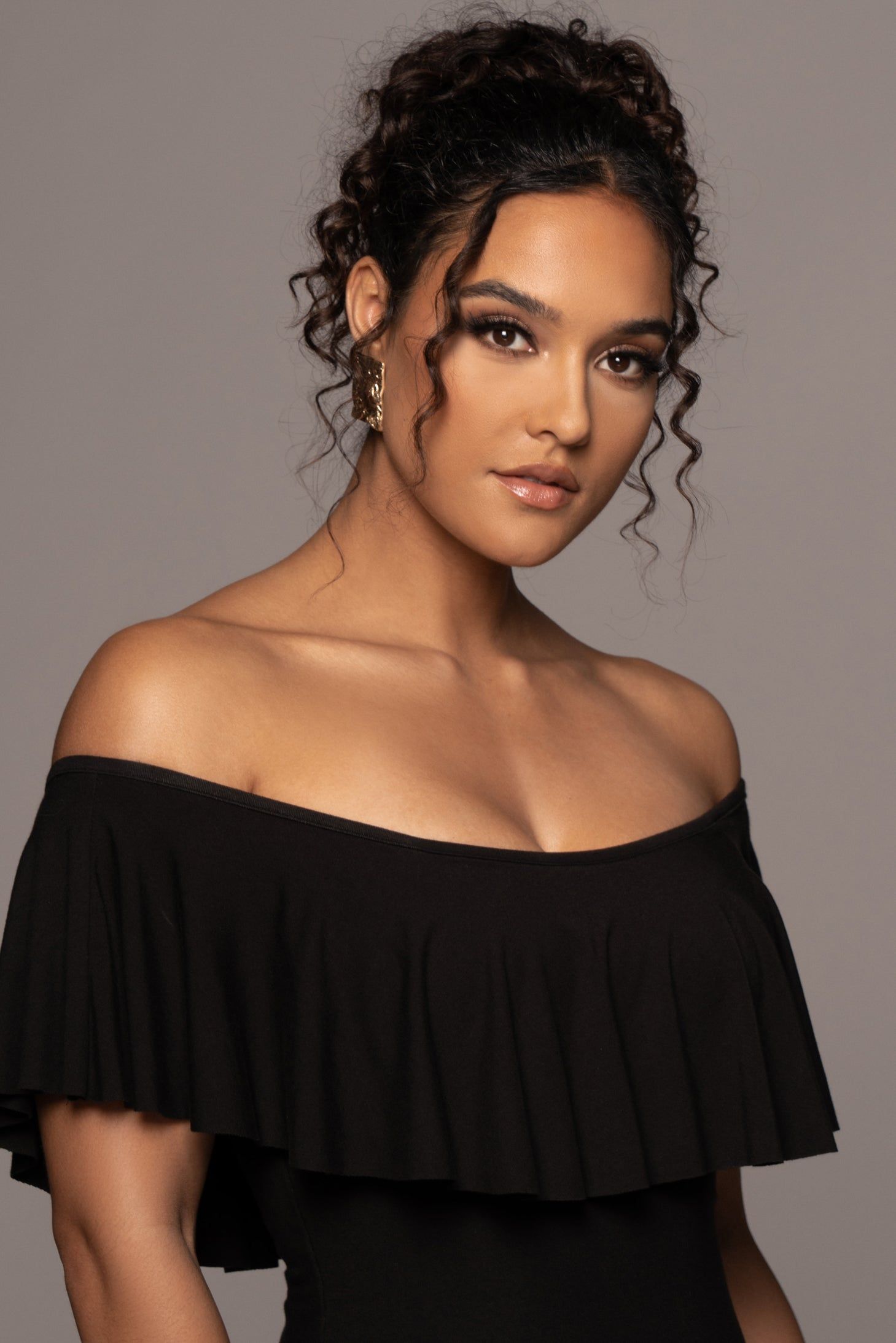 Black Estelle Ruffled Maxi Dress sold by JLUXLABEL product image thumbnail 2