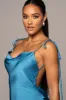 Blue Irresistible Satin Maxi Dress sold by JLUXLABEL
