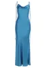Blue Irresistible Satin Maxi Dress sold by JLUXLABEL