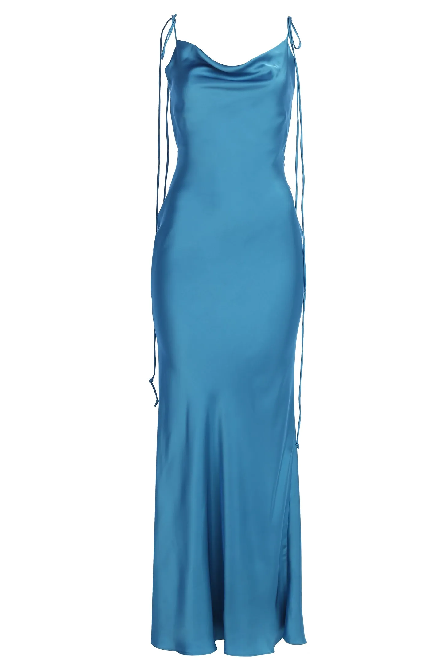 Blue Irresistible Satin Maxi Dress sold by JLUXLABEL product image thumbnail 3