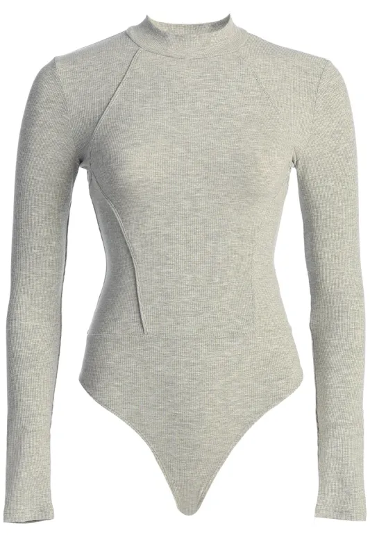 Light Grey New Approach Bodysuit sold by JLUXLABEL