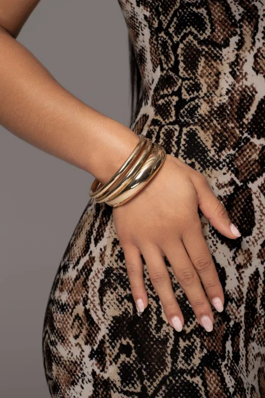 Gold Light Up Bracelet Set sold by JLUXLABEL