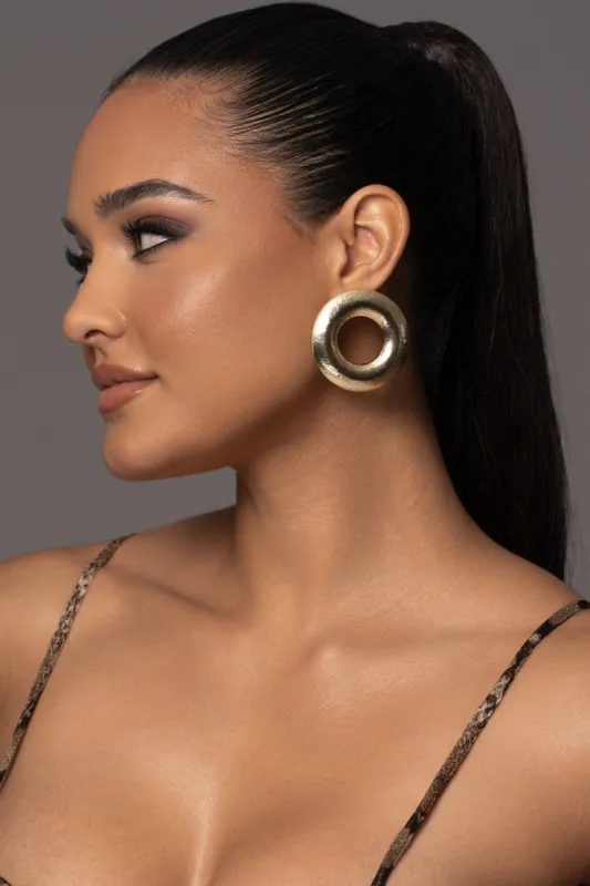 Gold Bretta Circular Earrings sold by JLUXLABEL