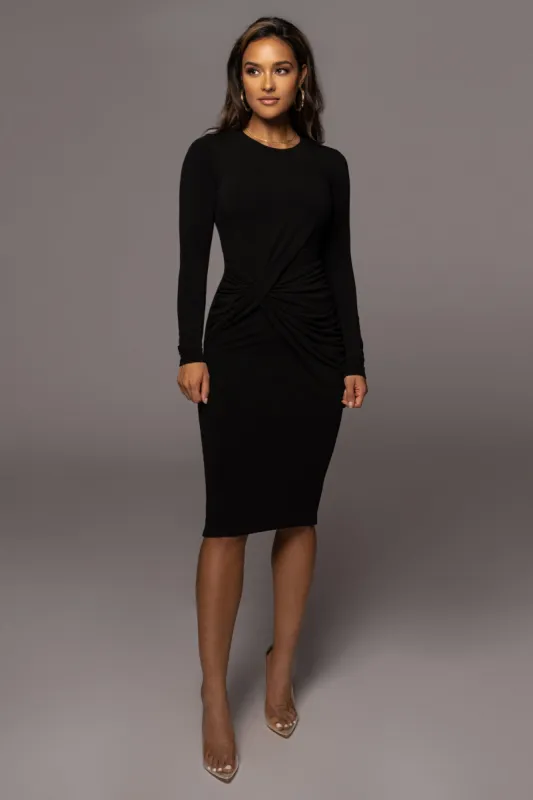 Jluxbasix Noir Modern Lovers Midi Dress sold by JLUXLABEL