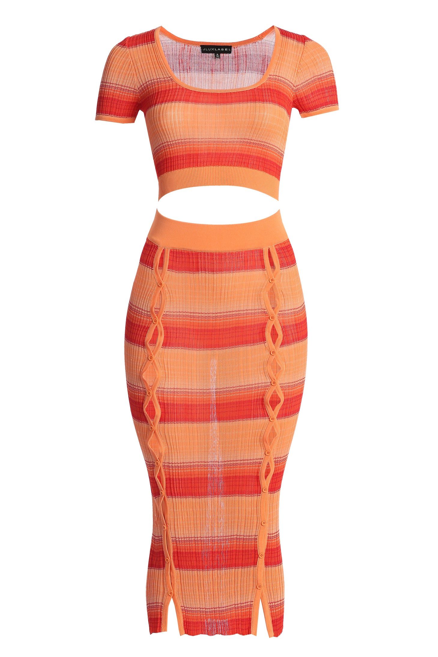 Red Cut It Out Skirt Set sold by JLUXLABEL product image thumbnail 2