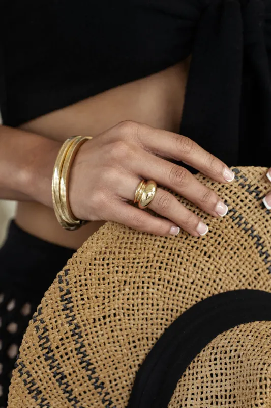 Gold Ember Dome Ring made by JLUXLABEL