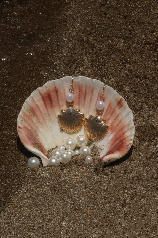 Gold Atlantis Seashell Earrings sold by JLUXLABEL