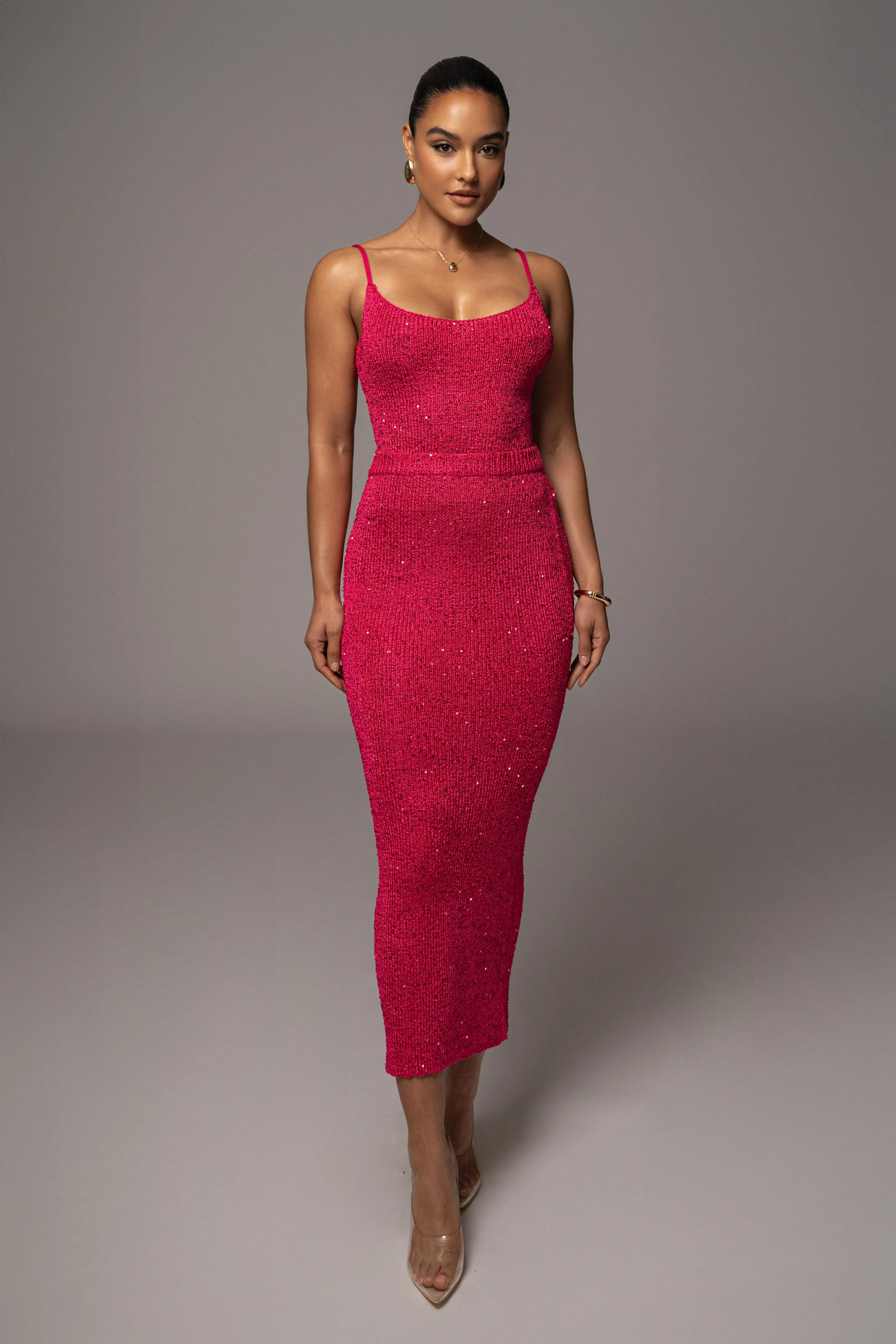 Pink Palace Sequin Skirt Set sold by JLUXLABEL