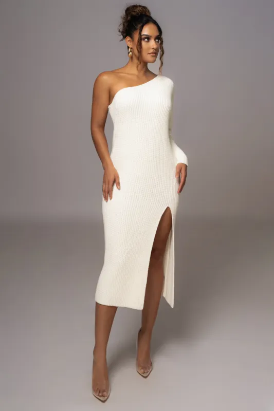 Ivory Long Knit Sweater Dress sold by JLUXLABEL
