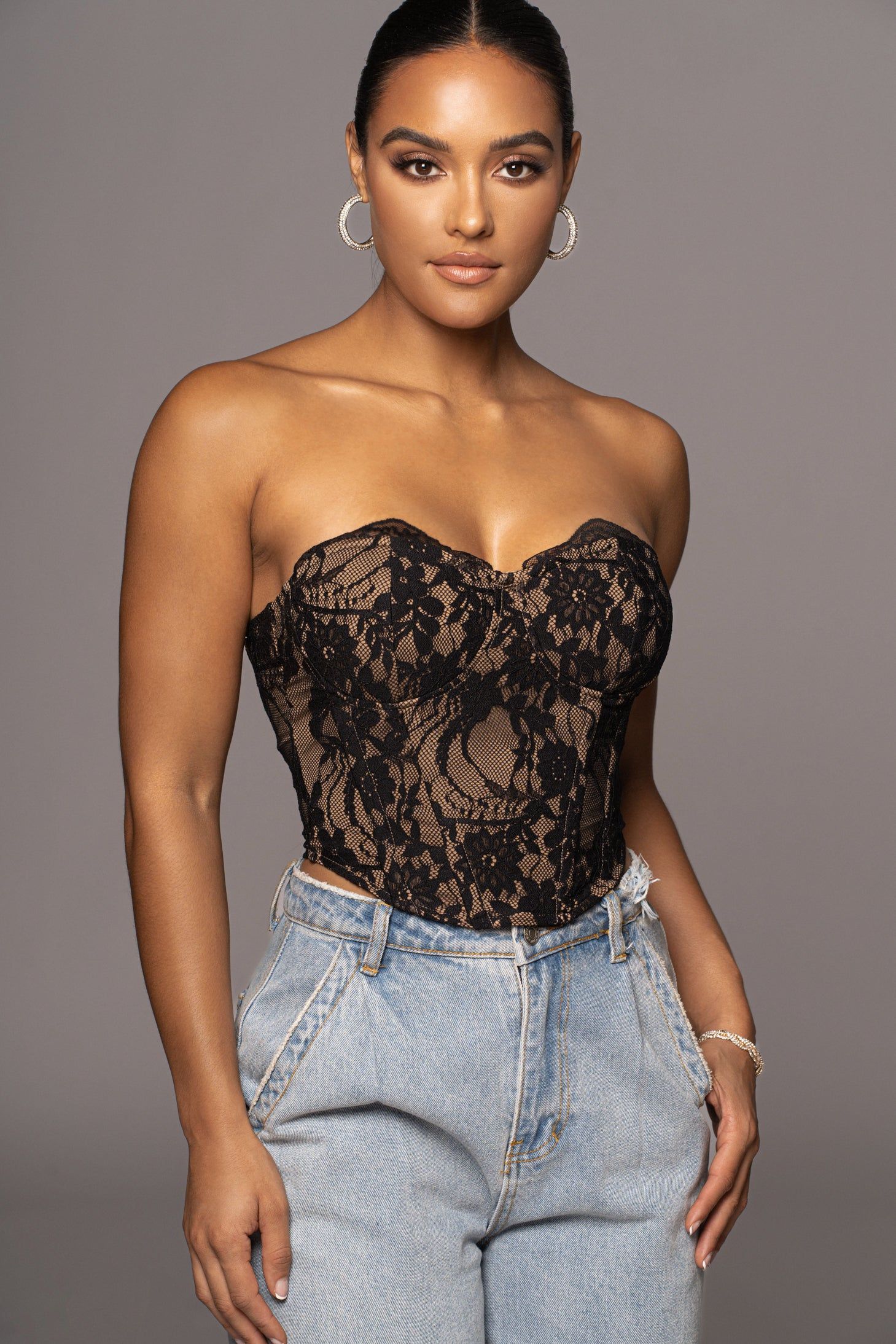 Noir Heaven Sent Bustier sold by JLUXLABEL