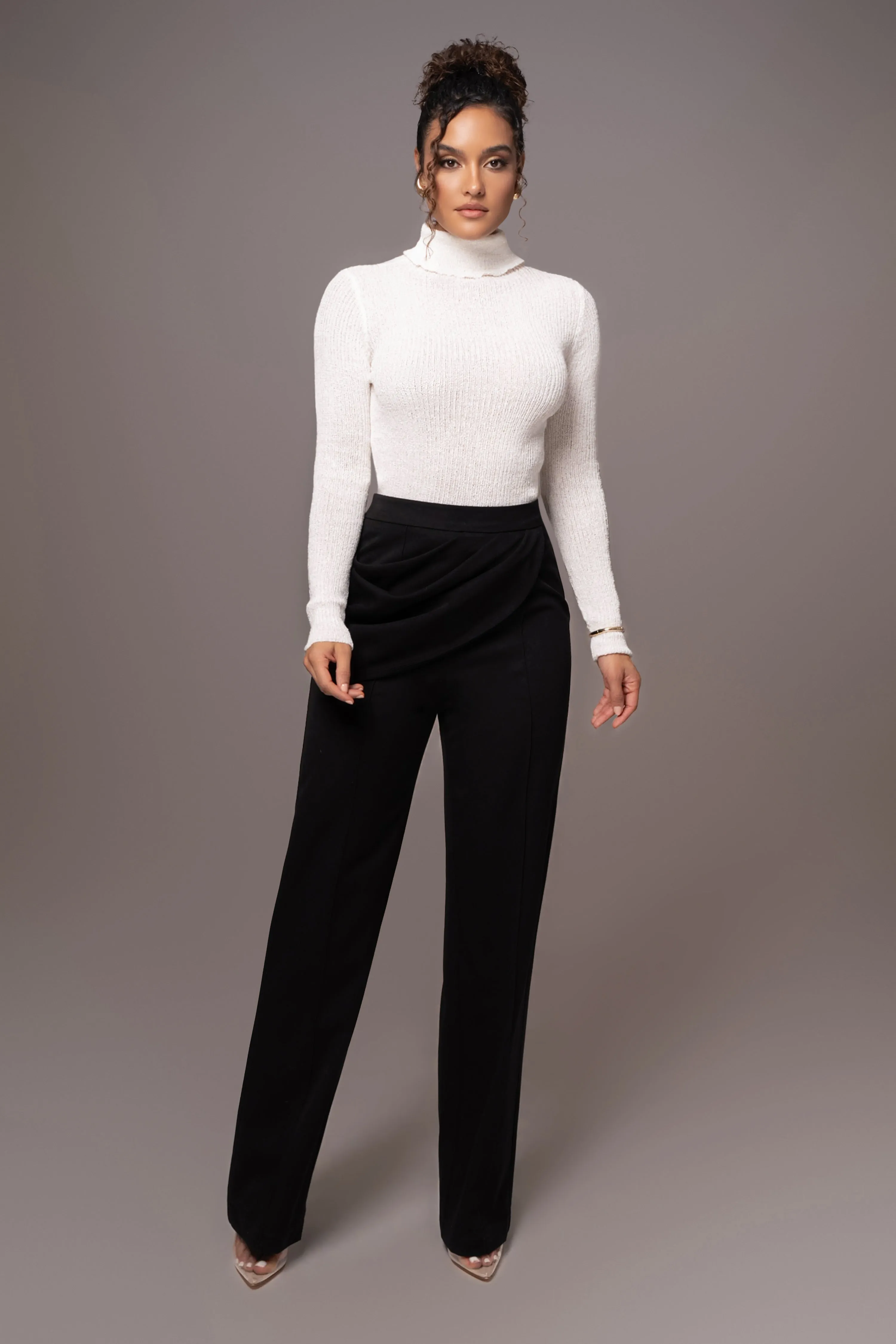 White Carli Turtle Neck Top sold by JLUXLABEL product image thumbnail 2