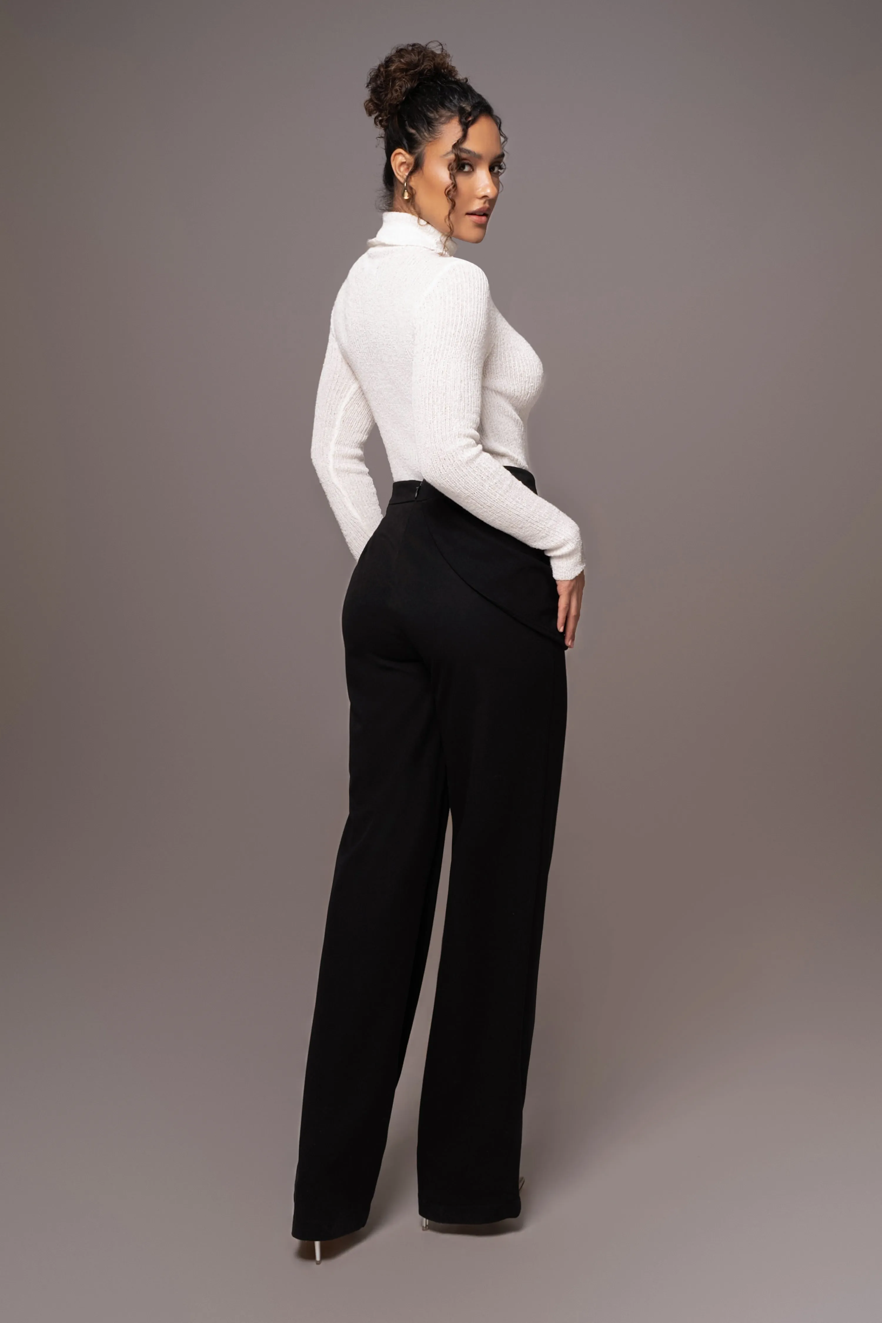 White Carli Turtle Neck Top sold by JLUXLABEL product image thumbnail 3