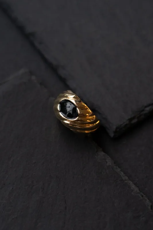 Gold Banks Croissant Ring sold by JLUXLABEL