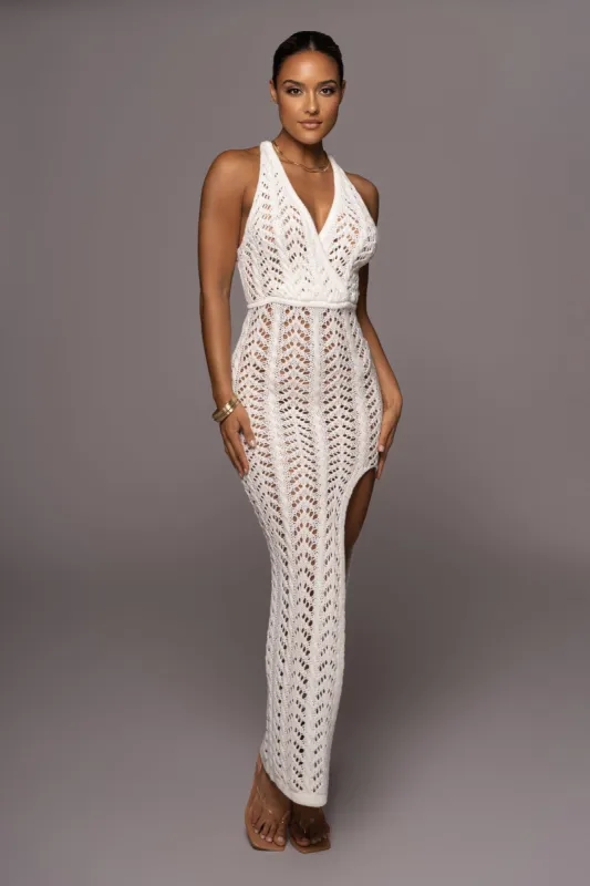 Ivory Melyka Crochet Maxi Dress sold by JLUXLABEL
