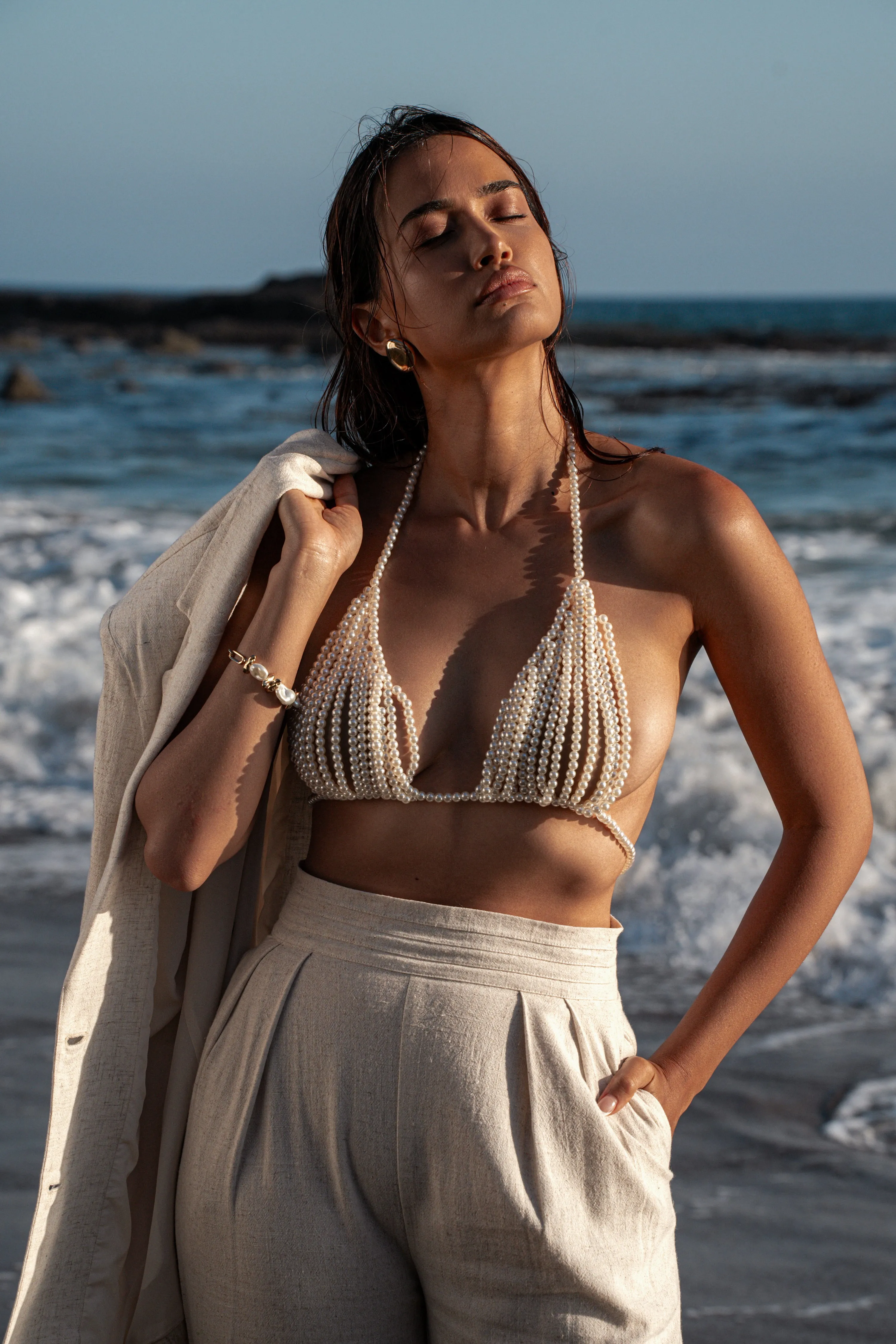 Oceanfront Pearl Bralette sold by JLUXLABEL product image thumbnail 2